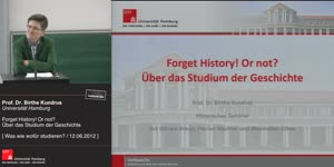 Miniaturansicht - Forget History! Or not? Über das Studium der Geschichte
