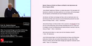 Miniaturansicht - Über Zusammenhänge zwischen Erfahrung, Wissen und Wissenschaft sowie Lehren, Lernen und Unterricht